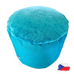 Válec kortexin tyrkysový s fleecem⌀40x30 cm Obrázek pro produkt Válec kortexin tyrkysový s fleecem⌀40x30 cm